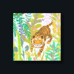 Jungle Roar - Tiger Leinwanddruck<br><div class="desc">Jungle Roar II von Chariklia Zarris. Ein niedlicher Tiger inmitten einer Urwaldlandschaft. | 140724GG</div>