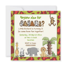 Jungle Rot, grüne Safari Kindergeburtstag Party