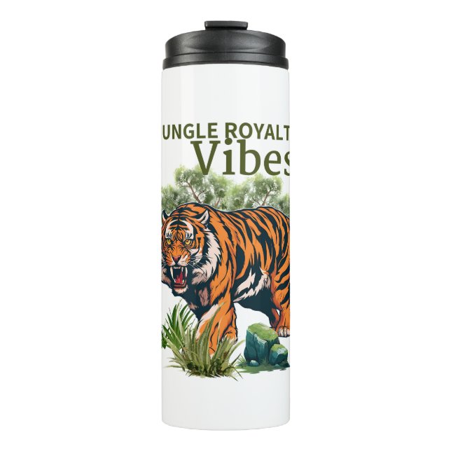 Jungle Royalty Vibes Thermosbecher (Vorderseite)