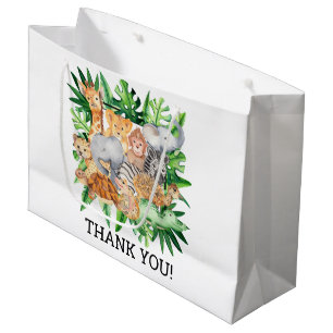 Jungle Safari 1. Geburtstag Party Vielen Dank Große Geschenktüte