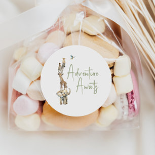 Jungle Safari Animals Adventure erwartet Gefallen Runder Aufkleber