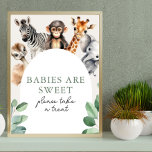 Jungle Safari Animals Baby Dusche Nehmen Sie eine  Poster<br><div class="desc">Jungle Safari Animals Kinderdusche Nehmen Sie ein Leckerei Poster</div>