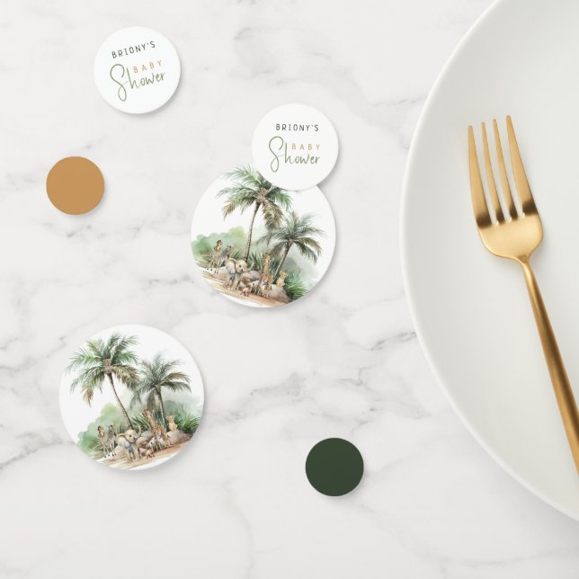 Jungle Safari Animals Baby Duschtisch Konfetti (Gruppe)