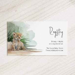Jungle Safari Animals Baby Registry Begleitkarte