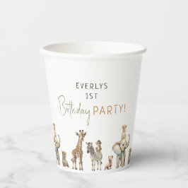 Jungle Safari Animals Kindergeburtstag Party Pappbecher