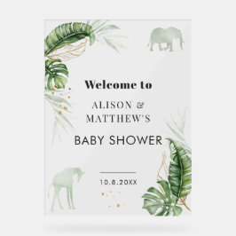 Jungle Safari Animals Paare Babydusche Acrylschild