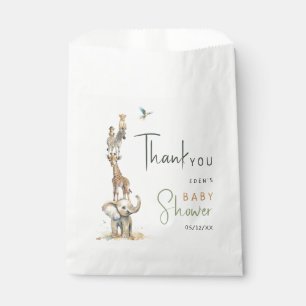 Jungle Safari Animals Wild Baby Dusche Vielen Dank Geschenktütchen