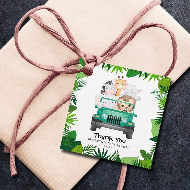 Jungle Safari Baby Animals Vielen Dank Geschenkanhänger (Von Creator hochgeladen)