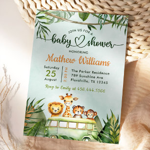 Jungle Safari Baby Dusche Party Einladung
