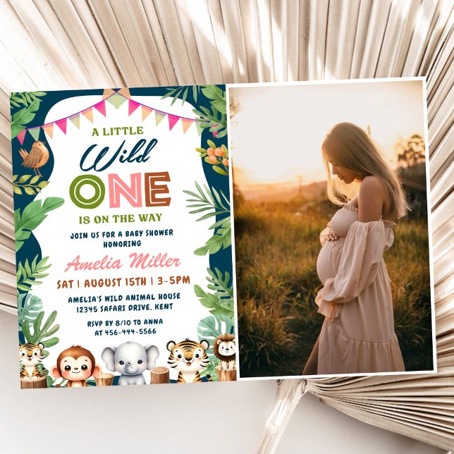 Jungle Safari Baby Dusche Party Foto Einladung (Von Creator hochgeladen)
