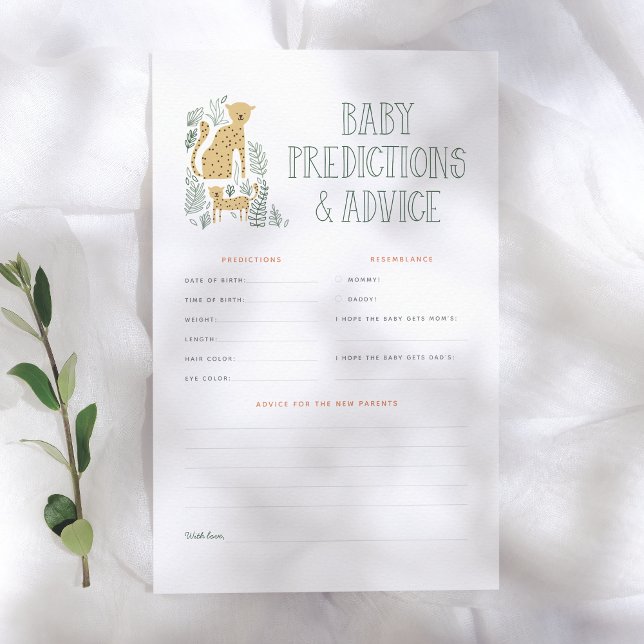 Jungle Safari Baby Predictions & Advice Game (Von Creator hochgeladen)