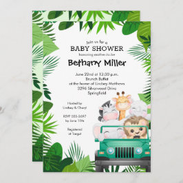Jungle Safari Baby Shower Einladungen