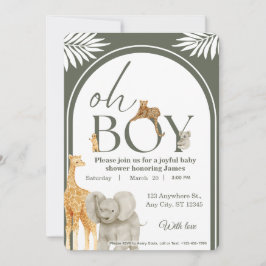 Jungle Safari Baby Shower Invitation Einladung