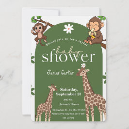 Jungle Safari Baby Shower Invitation Einladung