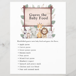 Jungle Safari Baby Showspiele Flyer