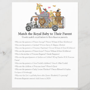 Jungle Safari Baby Showspiele Flyer
