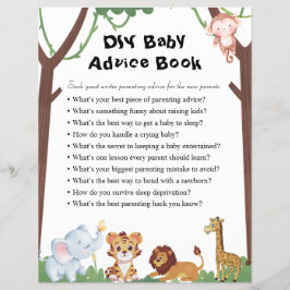 Jungle Safari Baby Showspiele Flyer