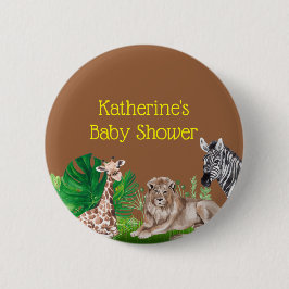 Jungle Safari Babydusche Button