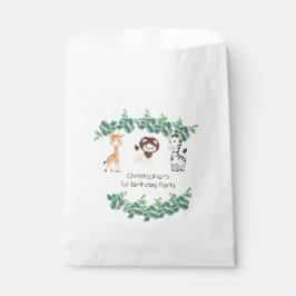 Jungle Safari Boys Giraffe Lion Zebra 1. Geburtsta Geschenktütchen