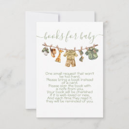 Jungle Safari Clothesline Buch Einladung