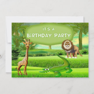 Jungle Safari Einladung zum Geburtstag