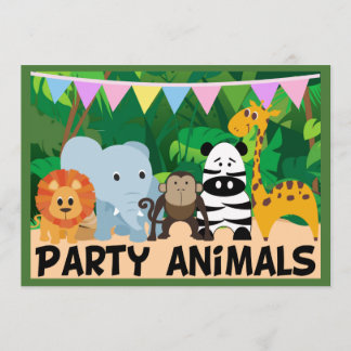 Jungle Safari Einladungen zum Geburtstag