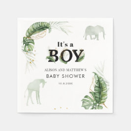Jungle Safari Elephant Boy Baby Dusche Serviette