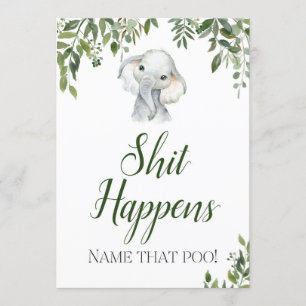 Jungle Safari Elephant Sweet Mess Sign Size 12x18" Einladung