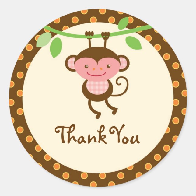 Jungle Safari Favor Sticker (Vorderseite)