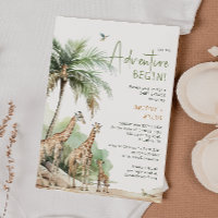 Jungle Safari Giraffe Adventure Baby Dusche