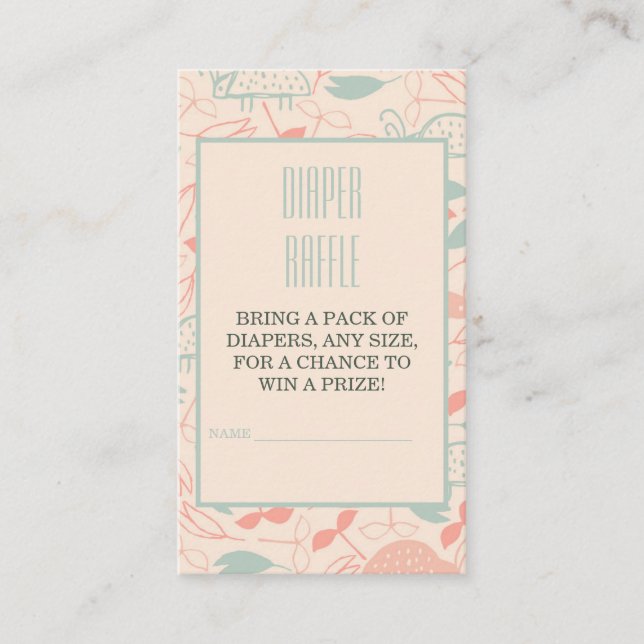 Jungle Safari Giraffe Baby Duschdusche Windelwindu Begleitkarte (Vorderseite)