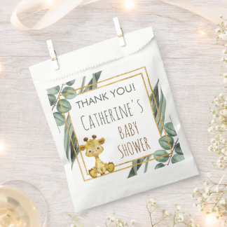 Jungle Safari Giraffe Babydusche Danke Geschenktütchen