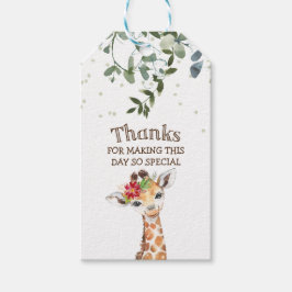Jungle Safari Giraffe Vielen Dank Geschenkanhänger