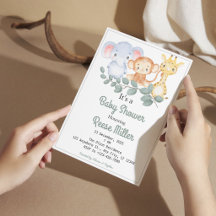 Jungle Safari Greenery Baby Shower Party