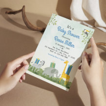 Jungle Safari Greenery Baby Shower Party