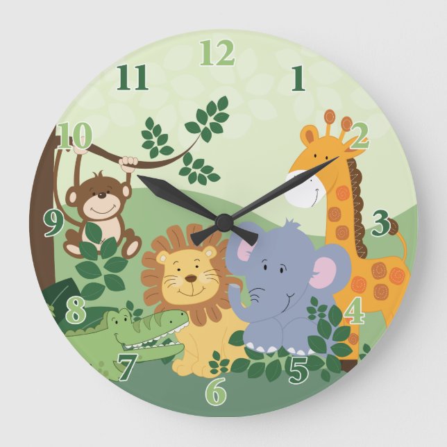 Jungle Safari individuell anpassbare Uhr (Vorderseite)