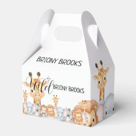 Jungle Safari "It's About To Get Wild" Baby Shower Geschenkschachtel