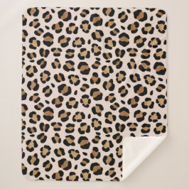 Jungle Safari Leopard Print Sherpadecke
