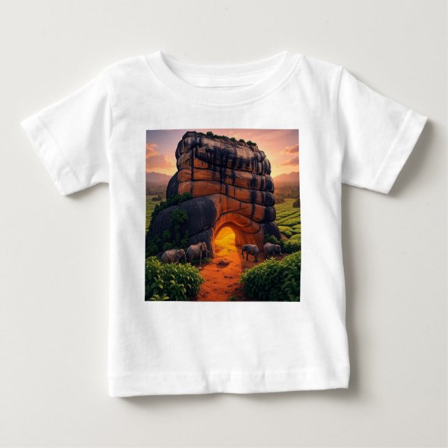 Jungle Safari Magic - Elephant & Cave Kids T-Shirt (Vorderseite)
