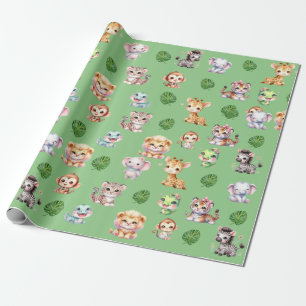 Jungle Safari Muster Geschenk Wrap Wrapping Paper Geschenkpapier
