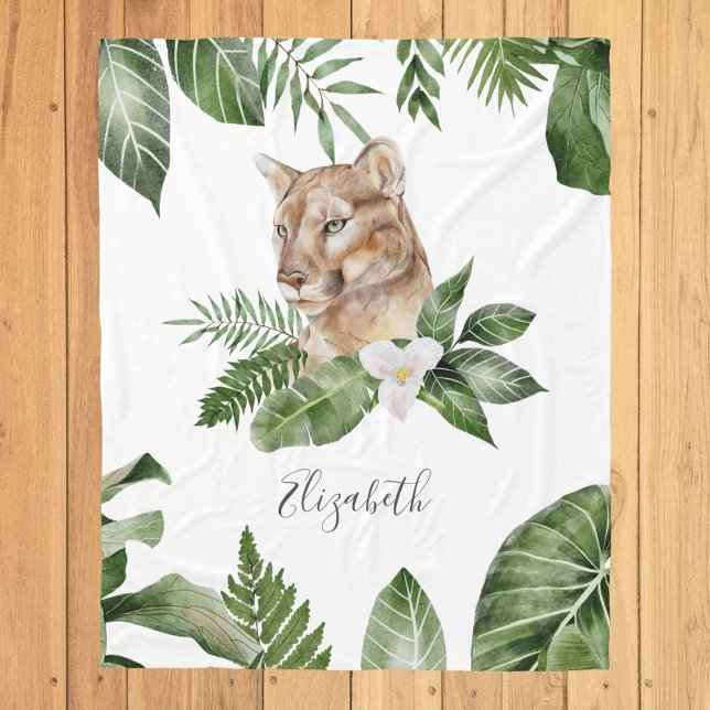 Jungle Safari Niedlich Lioness Personalisierter Na Fleecedecke (Von Creator hochgeladen)
