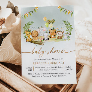 Jungle Safari Party Boy Baby Dusche Einladung