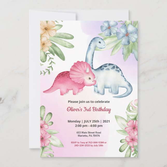 Jungle Safari Thema Geburtstag Einladung (Vorderseite)