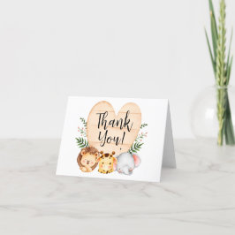 Jungle Safari Tiere Dankeskarte