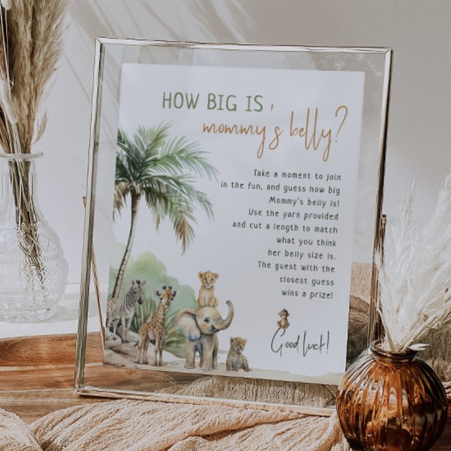 Jungle Safari Tiere wie groß ist Mami Poster (Von Creator hochgeladen)