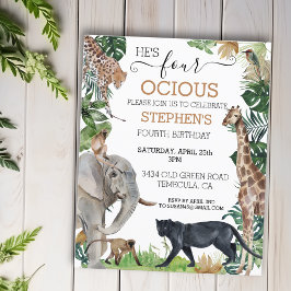 Jungle Safari Vierter Geburtstag Schwarzer Panther