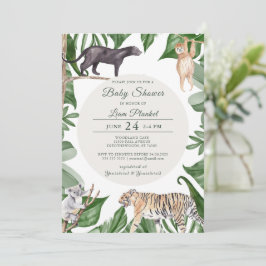 Jungle Safari Wild Baby Dusche Einladung
