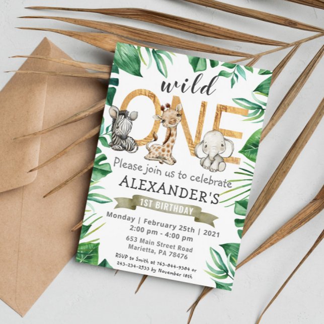 Jungle Safari Wild Eine Geburtstagsparty Einladung (Von Creator hochgeladen)