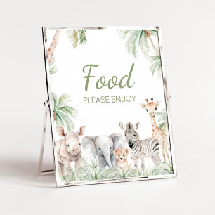 Jungle Safari Wild One Animals Baby Showküche Poster