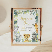 Jungle Safari Wild One Baby Dusche Mama Osa Bar